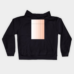 Pastel peach stripes with black lines Kids Hoodie